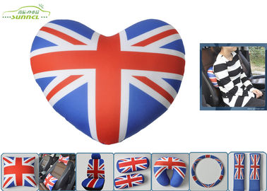 ハート形のイギリスの旗の首の頭部の枕車の慰めの付属品