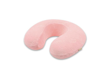 ピンクの贅沢なビロードの子供のための小さい記憶泡の枕旅行サイズ