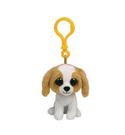 ハスキーな犬のぬいぐるみのプラシ天のおもちゃ キーチェーン、灰色/白/米の白