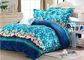 青い地色の極度の柔らかく、暖かい印刷された点の羊毛の寝具一定カバー